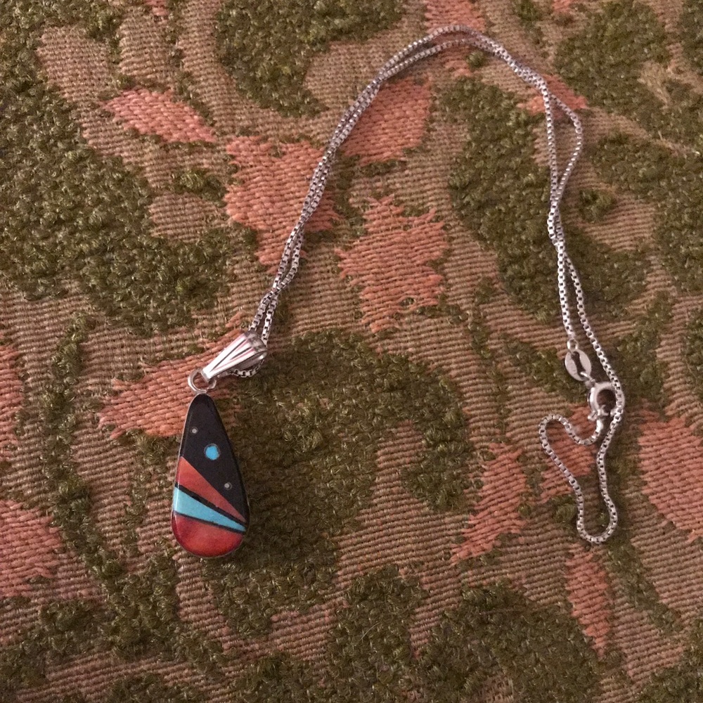 Under $10 Zuni Pendant on 925 Chain